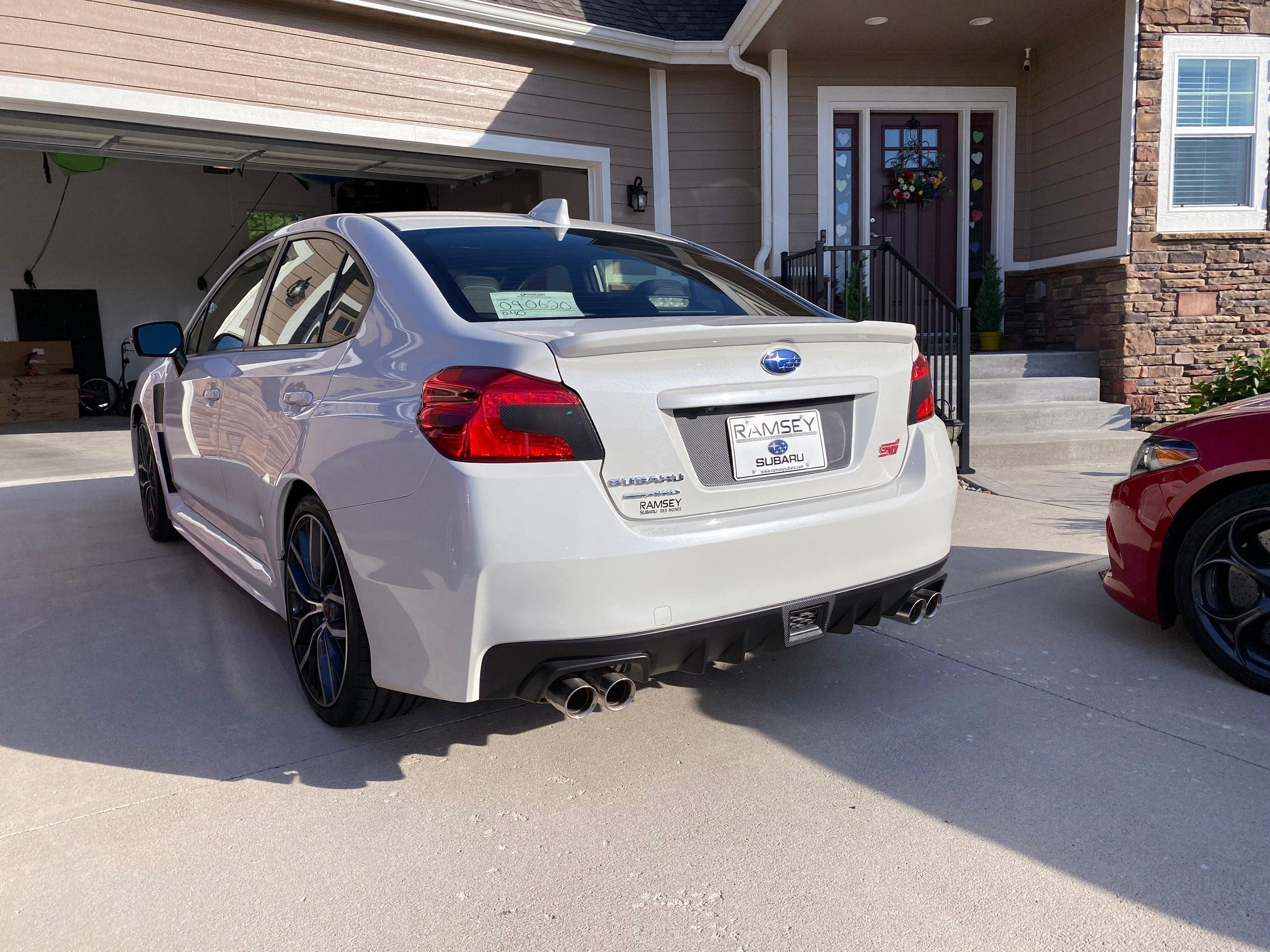 V2 License Plate Panel Black Out Overlay - 2015-2020 Subaru WRX / STI