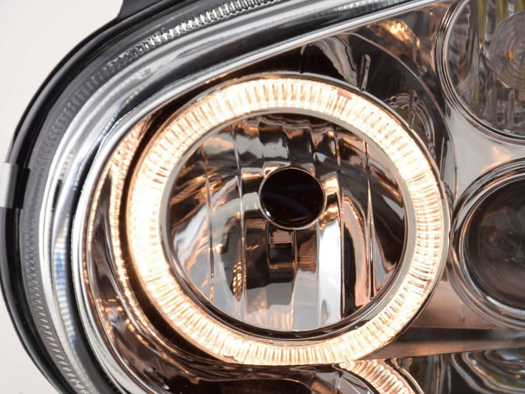 Volkswagen Golf 4 Type 1J Chrome Angel Eyes Headlights (1998-2003)