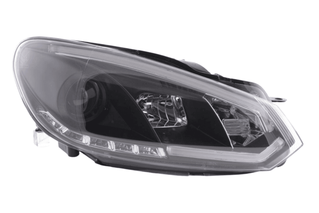 Volkswagen Golf 6 Black LED Headlights with Daytime Running Lights (2008 - 2014)