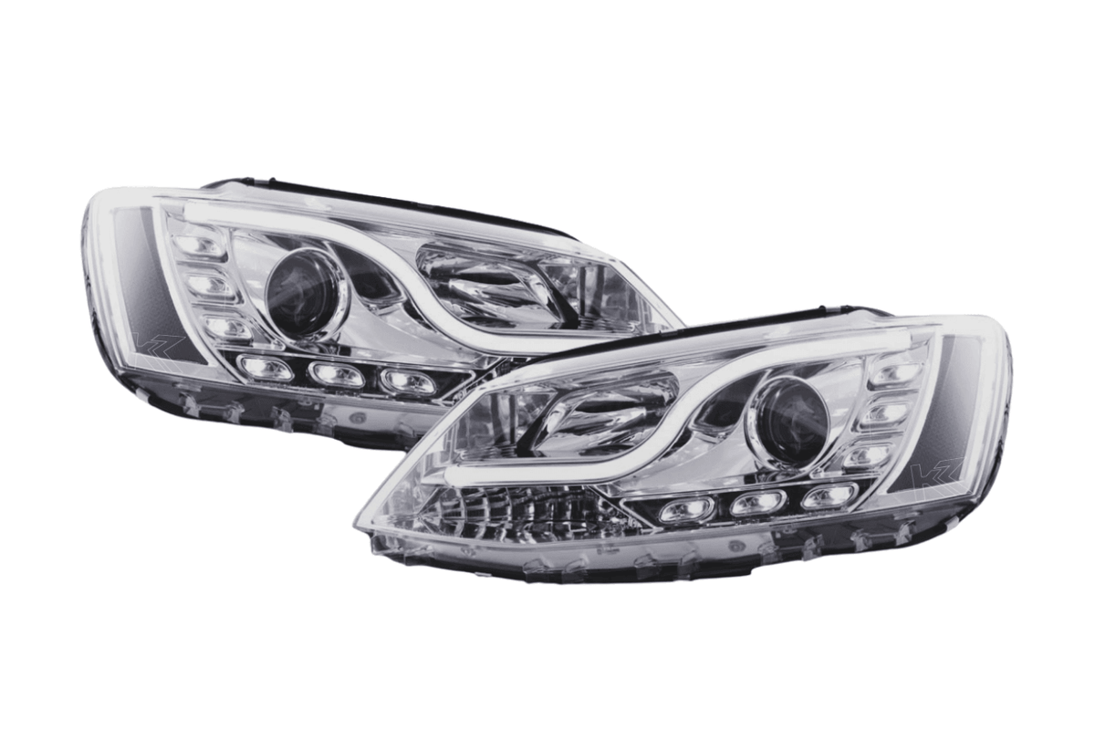 Volkswagen Jetta 6 Chrome LED Headlights with Daytime Running Lights (2011-2018)