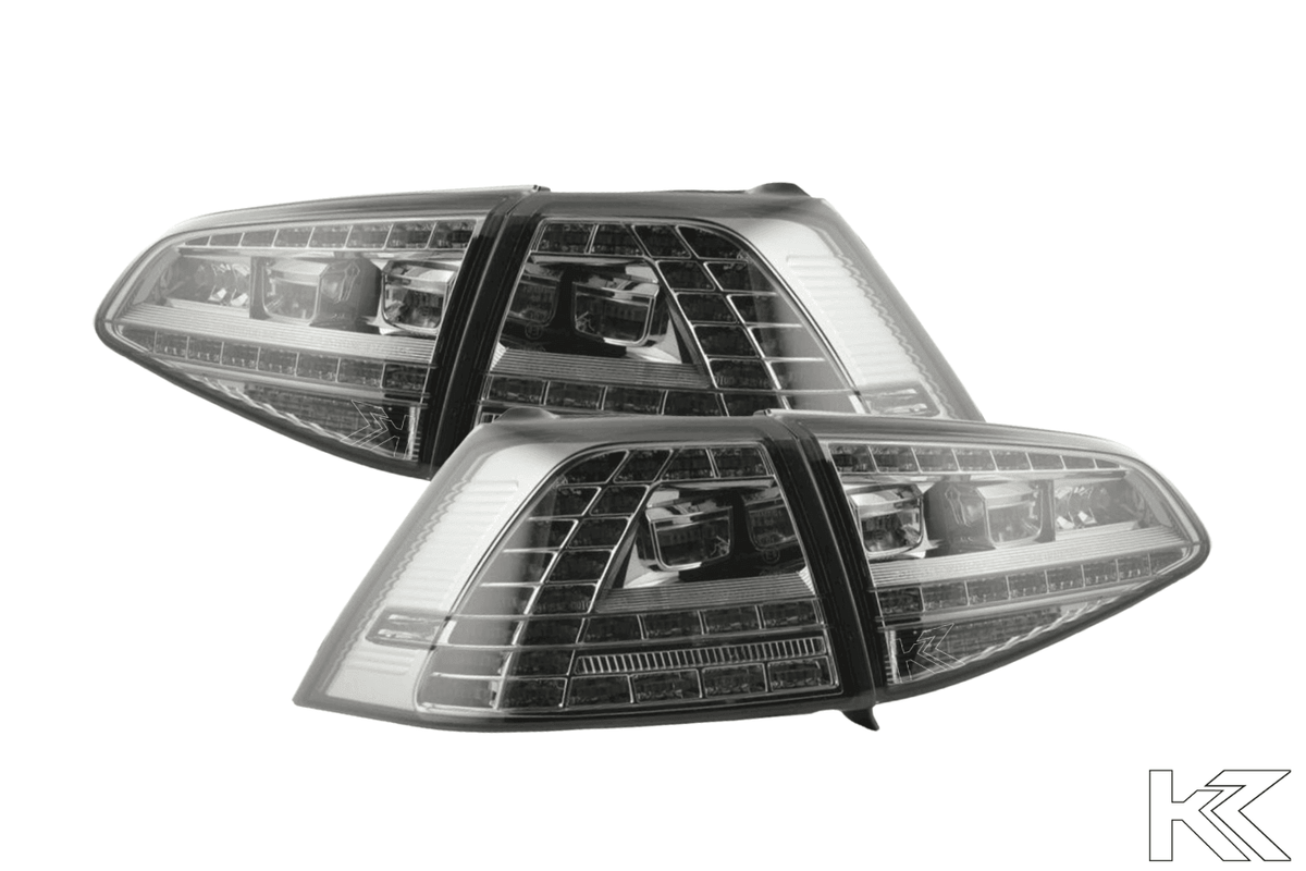 Volkswagen MK7 Golf/GTI/R - Chrome/Smoke LED Tail Lights For Halogen Models (2012-2017)