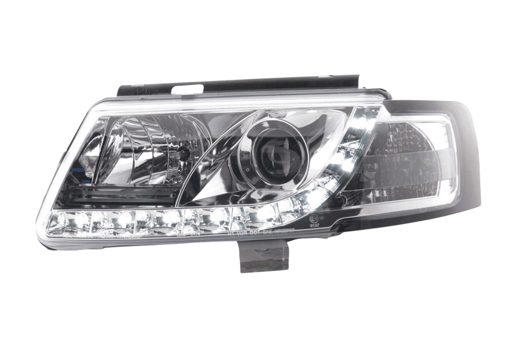 Volkswagen Passat (B5 / 3B) Chrome LED Headlights with Daytime Running Lights (1997 - 2000)