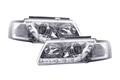 Volkswagen Passat (B5 / 3B) Chrome LED Headlights with Daytime Running Lights (1997 - 2000)