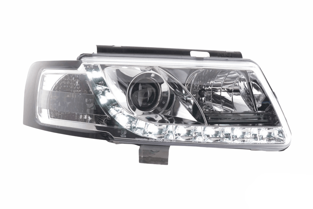 Volkswagen Passat (B5 / 3B) Chrome LED Headlights with Daytime Running Lights (1997 - 2000)