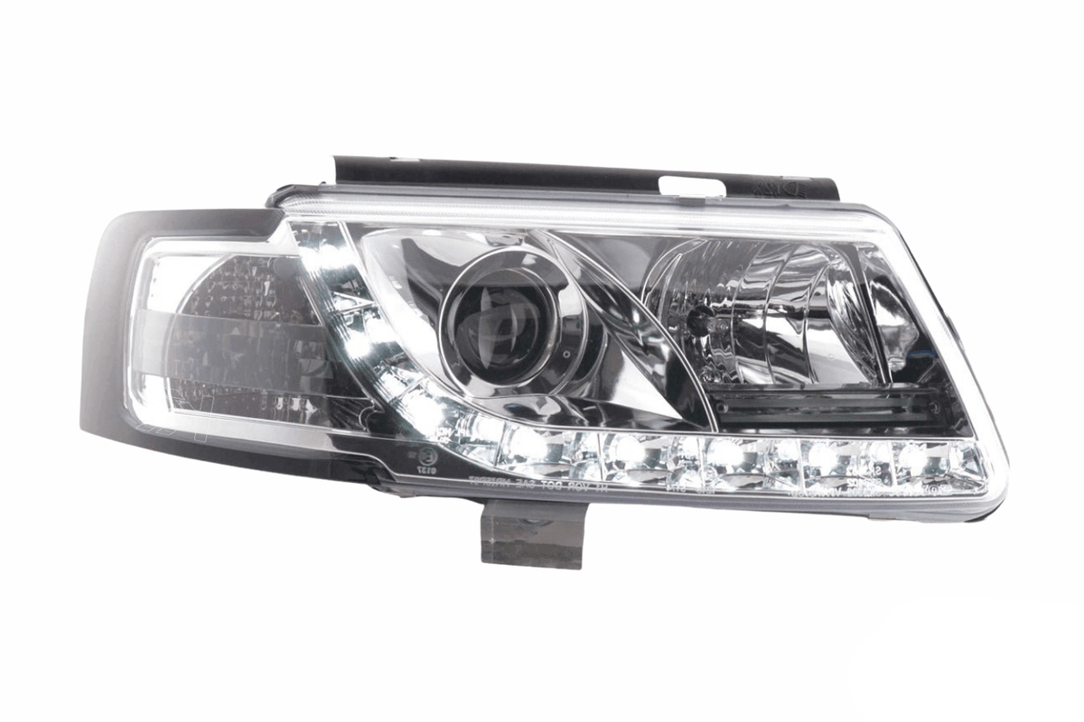 Volkswagen Passat (B5 / 3B) Chrome LED Headlights with Daytime Running Lights (1997 - 2000)