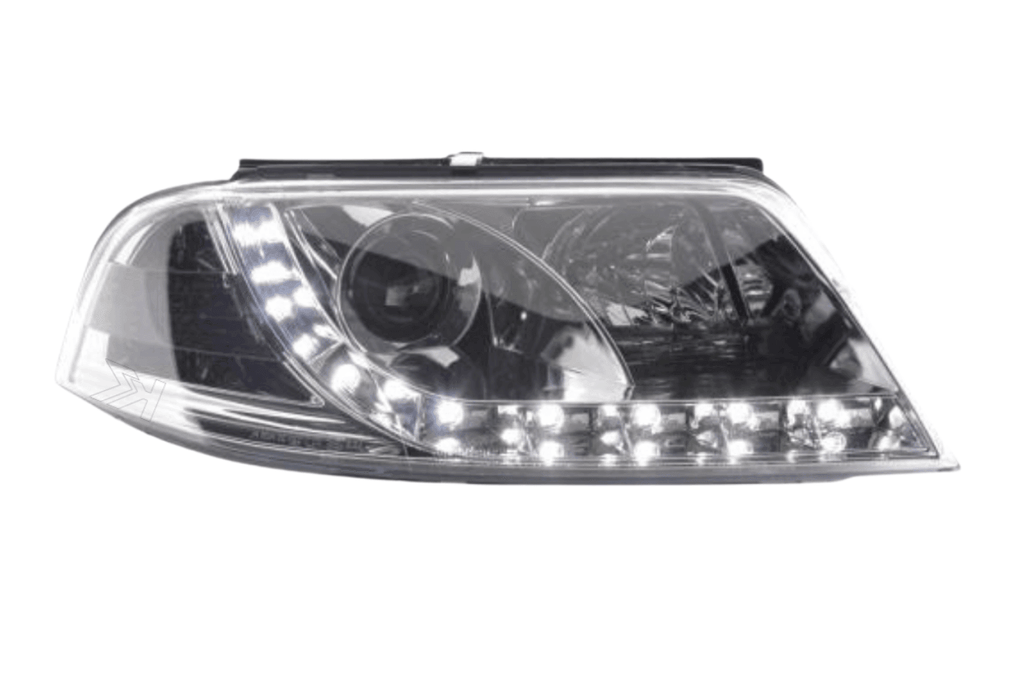Volkswagen Passat (B5 / 3BG) Chrome LED Headlights with Daytime Running Lights (2000 - 2005)