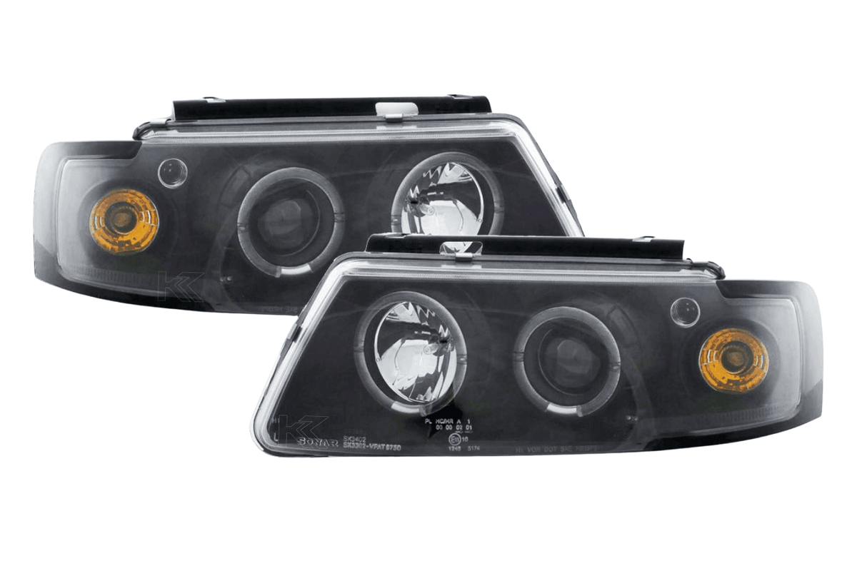 Volkswagen Passat Type 3B 97-00 Black Headlight Set (1997-2000)