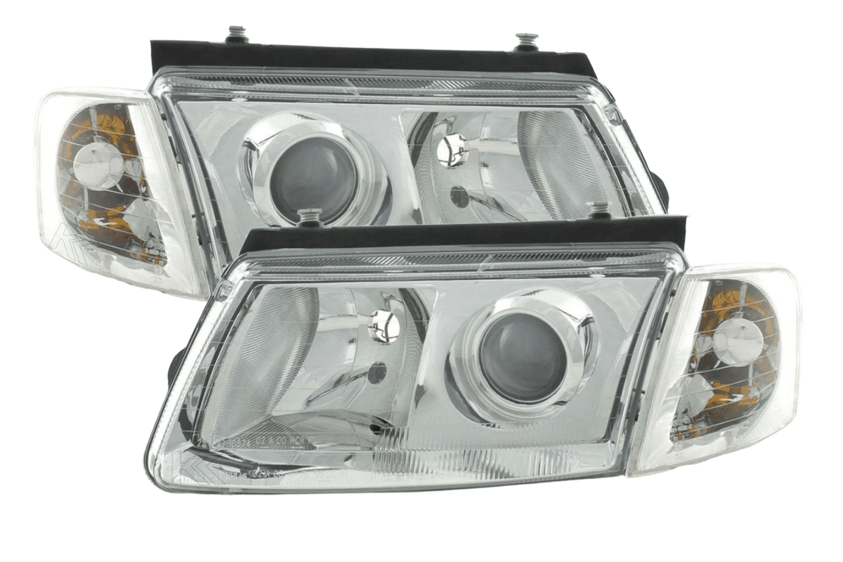 Volkswagen Passat Type 3B Chrome Headlight Set 1997-2000