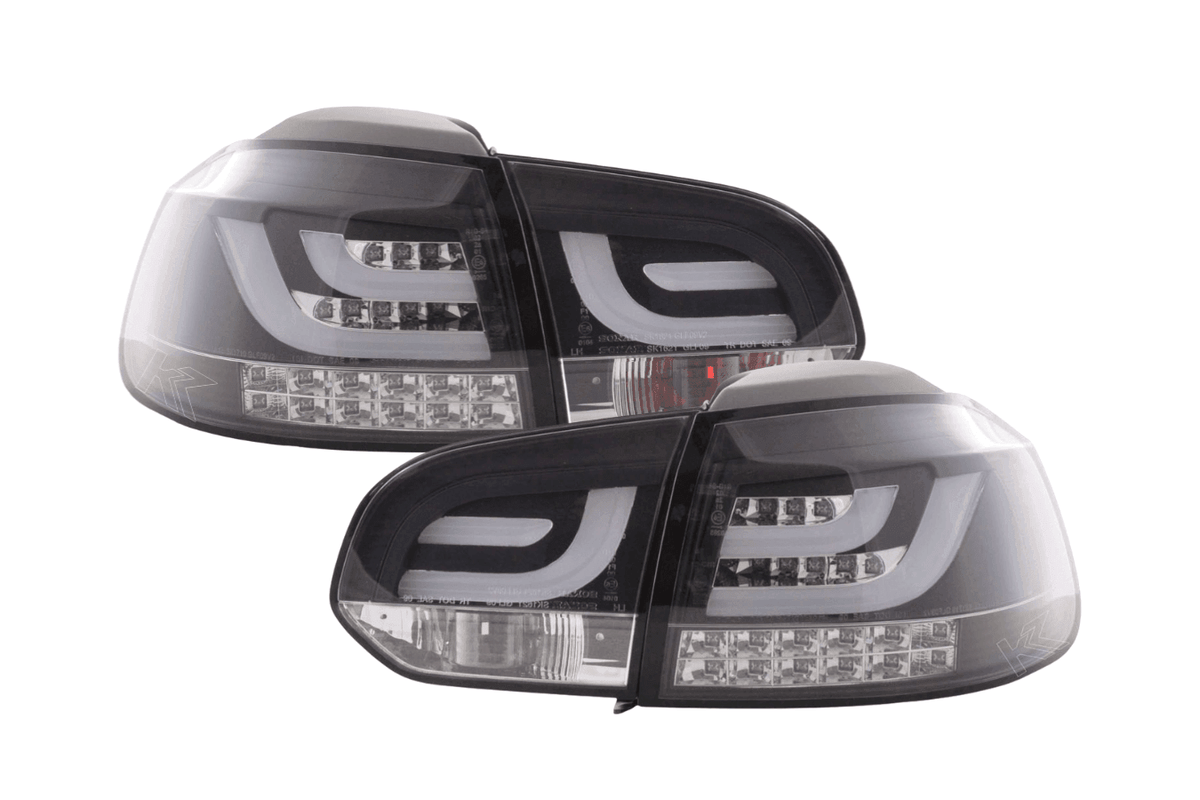 VW Golf Mk6 GTI LED Bar Black Tail Lights V1 LED Indicators (2008-2014)